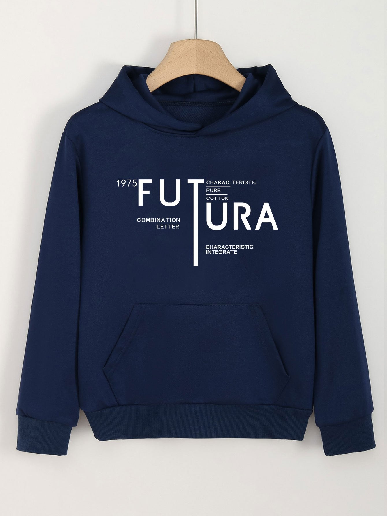 Girls Cartoon Alphabets Hooded Sweatshirt for Spring and Autumn