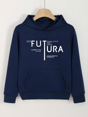 Girls Cartoon Alphabets Hooded Sweatshirt for Spring and Autumn