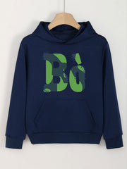 Girls Cartoon Bo Pattern Hooded Sweatshirt for Spring & Autumn
