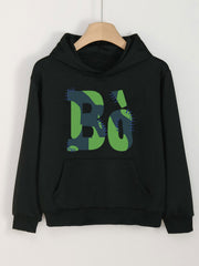 Girls Cartoon Bo Pattern Hooded Sweatshirt for Spring & Autumn