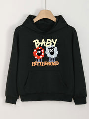 Girls Cartoon Sheeps Pattern Hooded Sweatshirt for Spring and Autumn