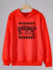Girls WIHKKEP Pattern Long Sleeve Hooded Sweatshirt Pullover