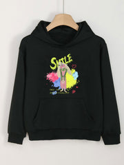 Girls Rabbit Pattern Hooded Sweatshirt For Spring And Autumn