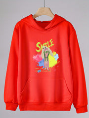 Girls Rabbit Pattern Hooded Sweatshirt For Spring And Autumn
