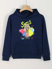 Girls Rabbit Pattern Hooded Sweatshirt For Spring And Autumn