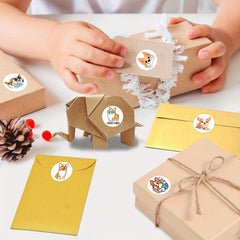 500pcs Corgi Dog Funny Stickers - 10 Patterns - Cartoon Stickers