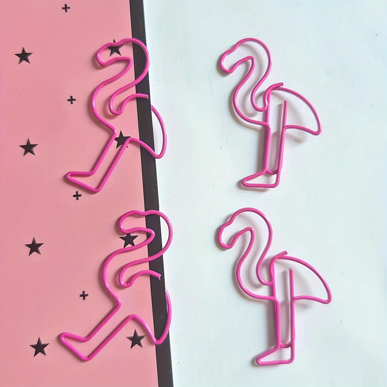 20pcs Flamingo Paper Clips Bookmark Planner Stationery School Supplies