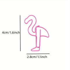 20pcs Flamingo Paper Clips Bookmark Planner Stationery School Supplies