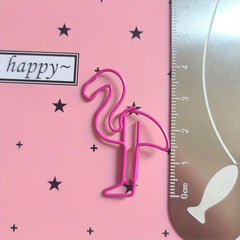 20pcs Flamingo Paper Clips Bookmark Planner Stationery School Supplies