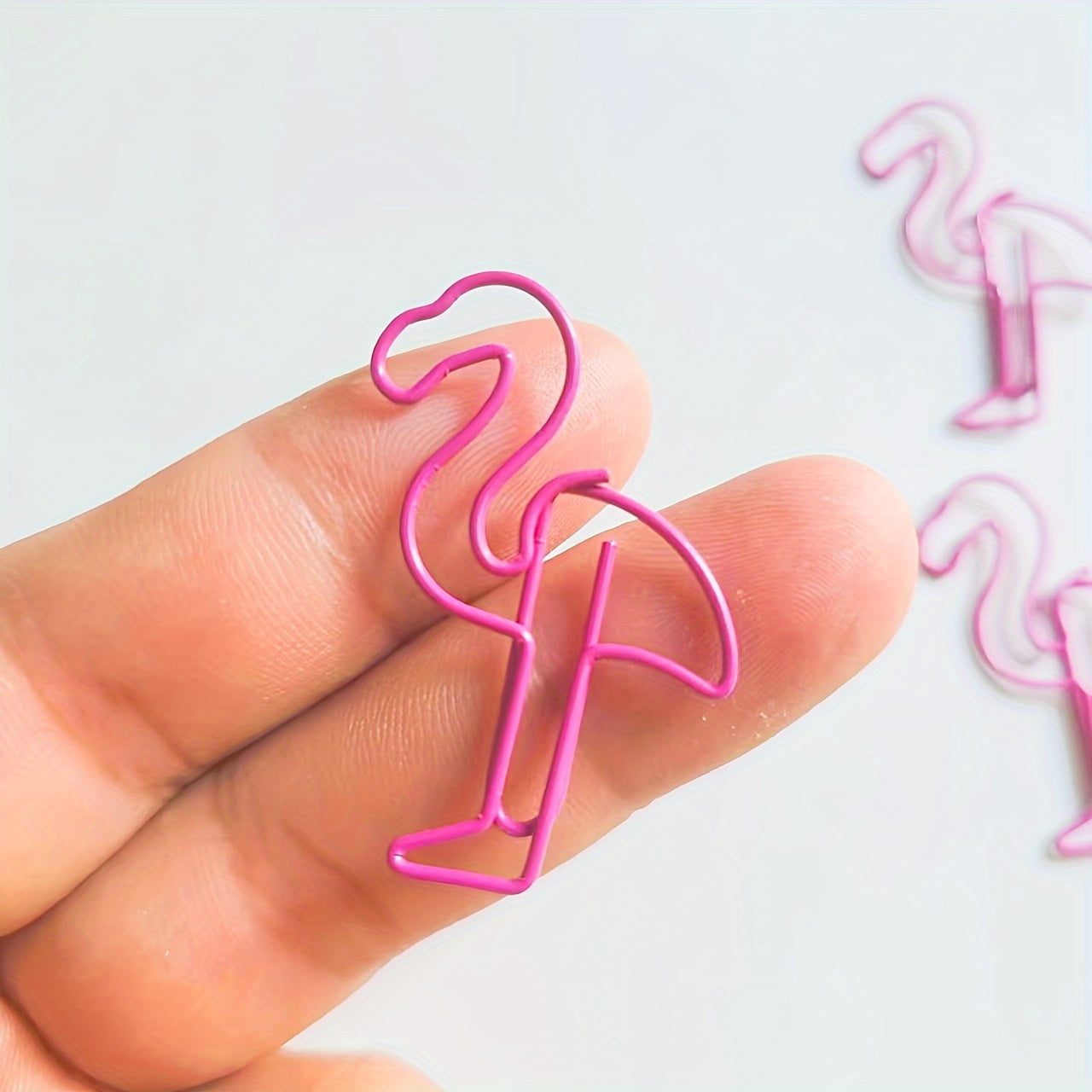 20pcs Flamingo Paper Clips Bookmark Planner Stationery School Supplies