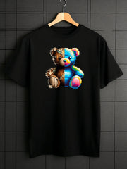 Colorful Bear Print Men's Graphic Active T-shirt