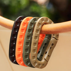 4pcs Lightweight D Shaped Keychain Buckle for Camping Hiking