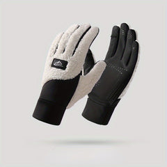 Men's Thickened Outdoor Sports Gloves Windproof Touch Screen Knitted Gloves