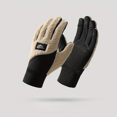 Men's Thickened Outdoor Sports Gloves Windproof Touch Screen Knitted Gloves