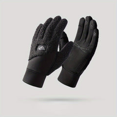 Men's Thickened Outdoor Sports Gloves Windproof Touch Screen Knitted Gloves