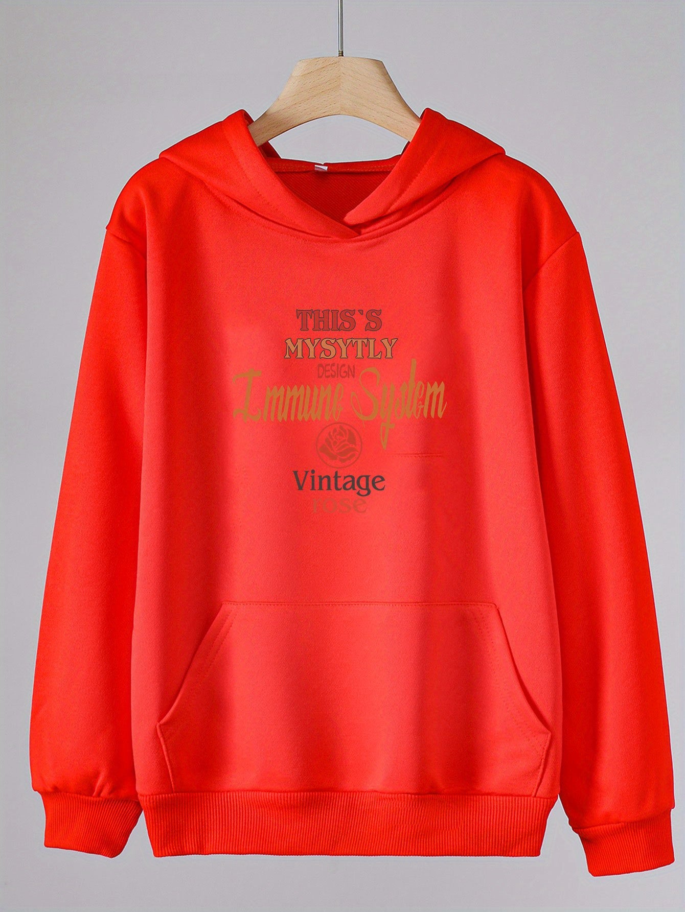 Girls Cartoon Alphabets Pattern Hooded Sweatshirt for Spring and Autumn