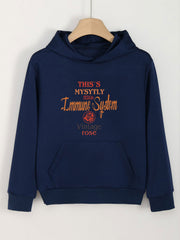 Girls Cartoon Alphabets Pattern Hooded Sweatshirt for Spring and Autumn