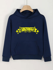Girls Alphabets Pattern Hooded Sweatshirt for Spring and Autumn