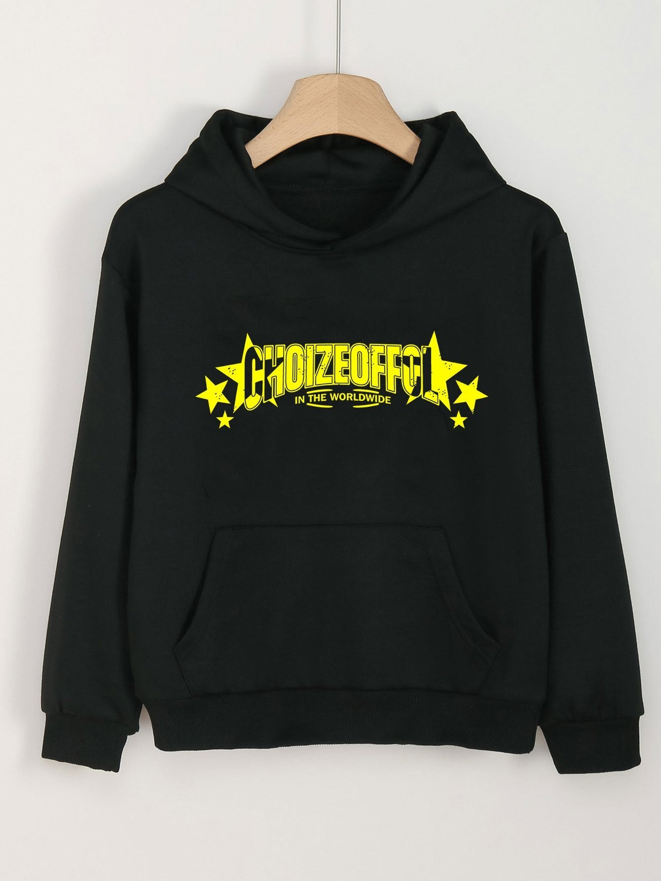Girls Alphabets Pattern Hooded Sweatshirt for Spring and Autumn