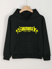 Girls Alphabets Pattern Hooded Sweatshirt for Spring and Autumn