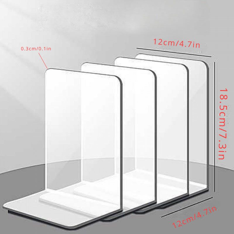 Acrylic Bookshelf Transparent Shelf Bookshelf Partition Table Holder