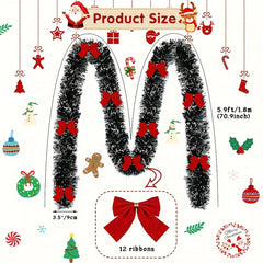 Tinsel Garland Christmas Twist Hanging Decor Indoor Outdoor Ornaments