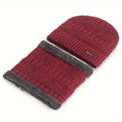 Knitted Hat Neck Gaiter Set for Outdoor Sports Cycling