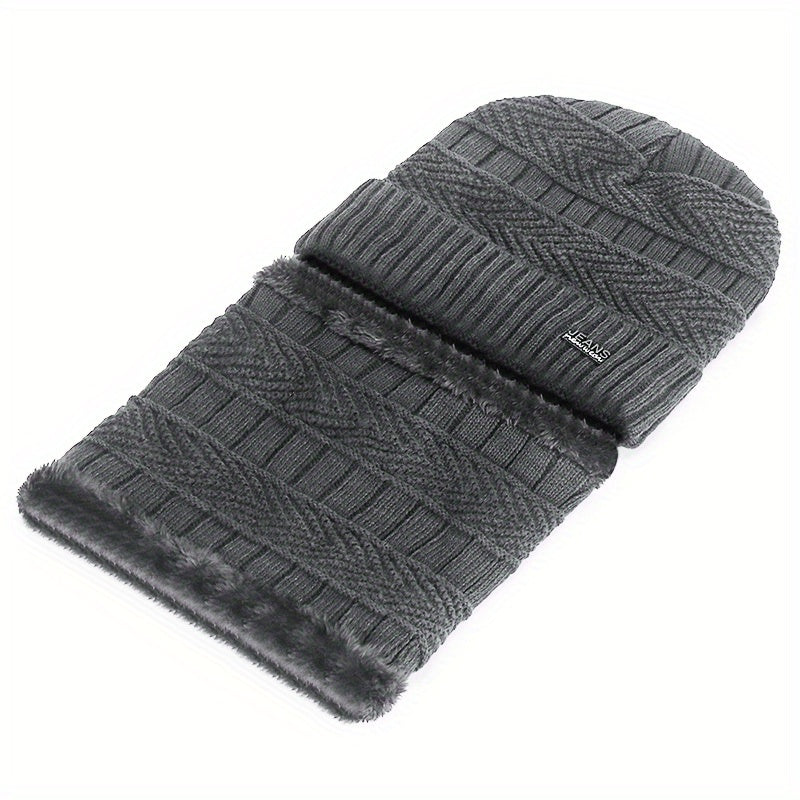 Knitted Hat Neck Gaiter Set for Outdoor Sports Cycling