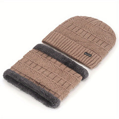 Knitted Hat Neck Gaiter Set for Outdoor Sports Cycling