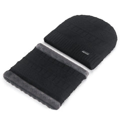 Knitted Hat Neck Gaiter Set for Outdoor Sports Cycling