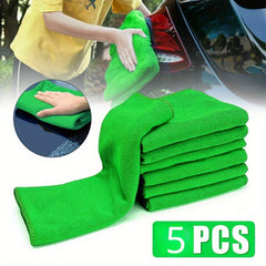 5pcs Microfiber Car Cleaning Towels Glass Washcloth