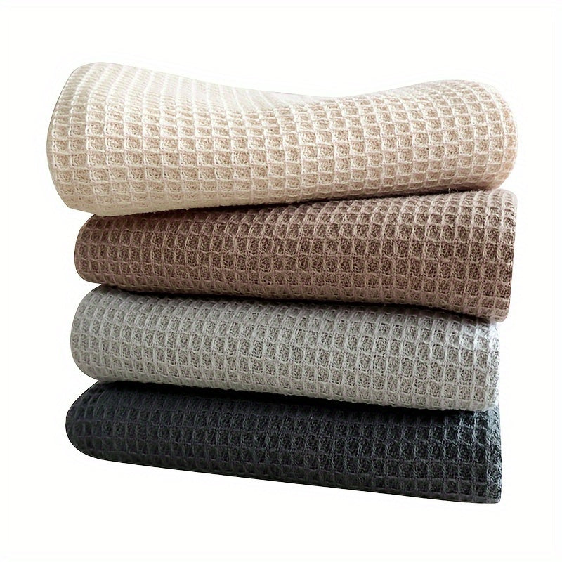 2pcs Waffle Dish Towels Kitchen Cleaning Cloths Absorbent Towel
