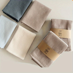 2pcs Waffle Dish Towels Kitchen Cleaning Cloths Absorbent Towel