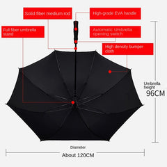 8 Bones Long Handle Golf Umbrella 27 Inch Large Business