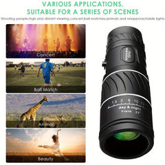 16X52 Monocular Telescope With Smartphone Holder & Tripod