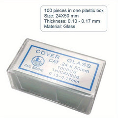 100pcs 24x50 Microscope Glass Slides Cover Slips Blank Slides