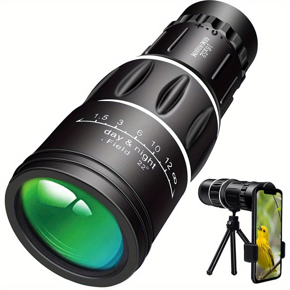 16X52 Monocular Telescope With Smartphone Holder & Tripod