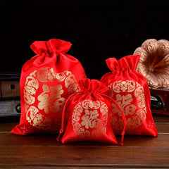 15pcs Festive Velvet Candy Gift Bag for Christmas Birthday Wedding Decor