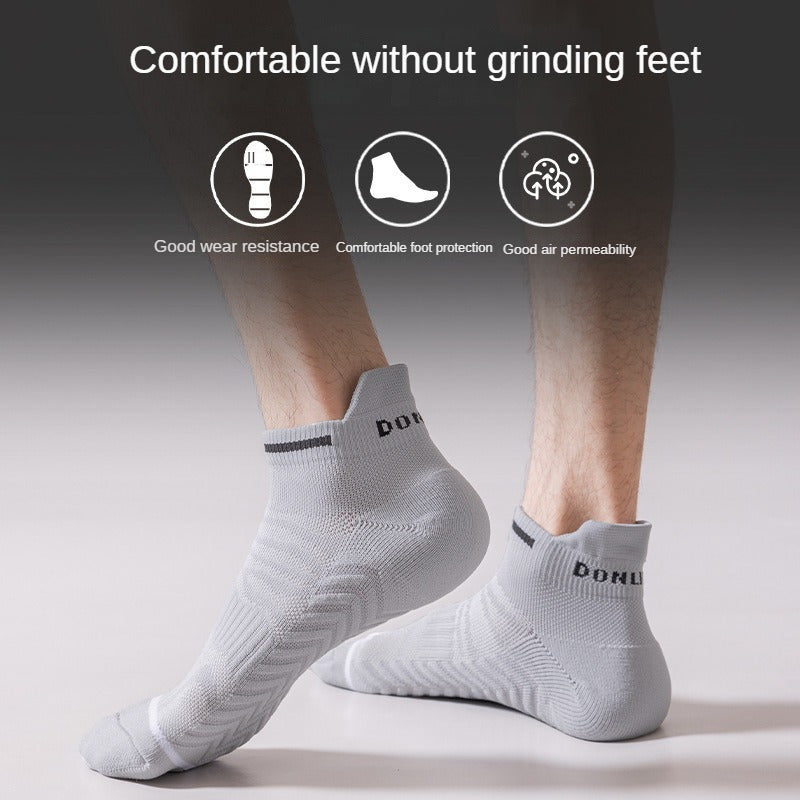 3 Pairs Thickened Padded Ankle Socks Anti-slip Quick-drying Sports Socks