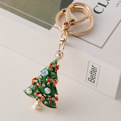 Christmas Tree Snowman Rabbit Keychain Pendant Decoration