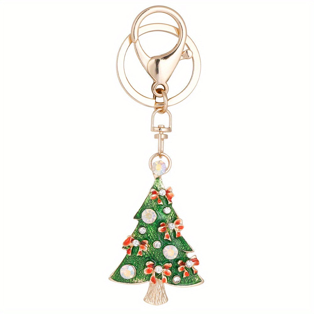 Christmas Tree Snowman Rabbit Keychain Pendant Decoration