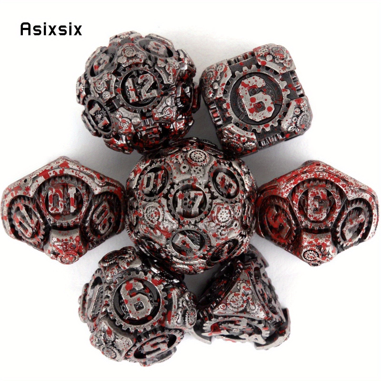 7pcs Metal Polyhedral Dice Set for Role Playing Game