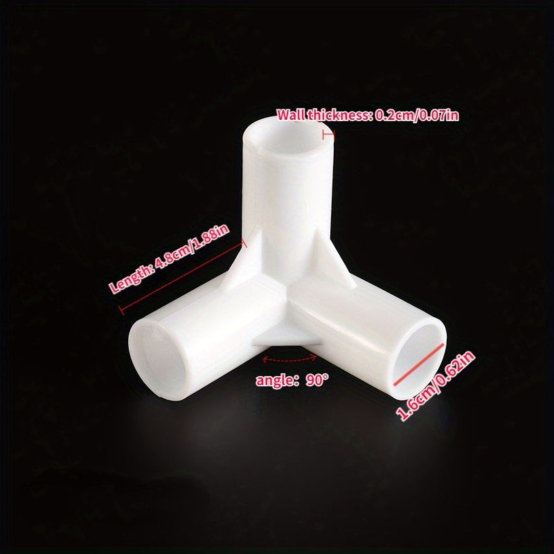 8pcs PP Right Angle Tee Joint 90 Degree Tent Accessories