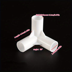 8pcs PP Right Angle Tee Joint 90 Degree Tent Accessories
