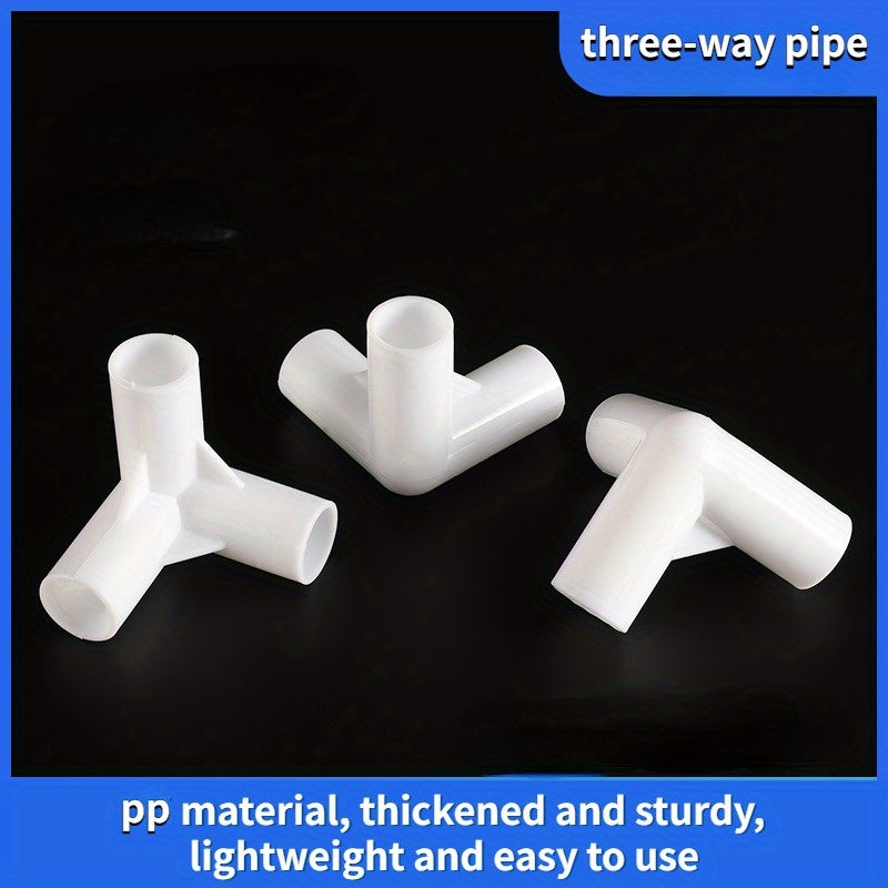 8pcs PP Right Angle Tee Joint 90 Degree Tent Accessories