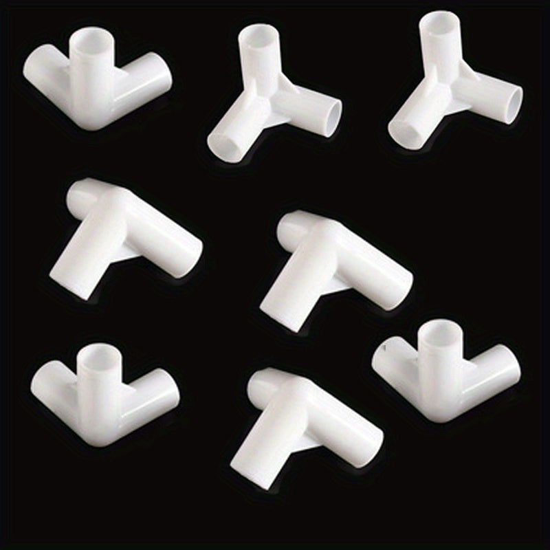 8pcs PP Right Angle Tee Joint 90 Degree Tent Accessories