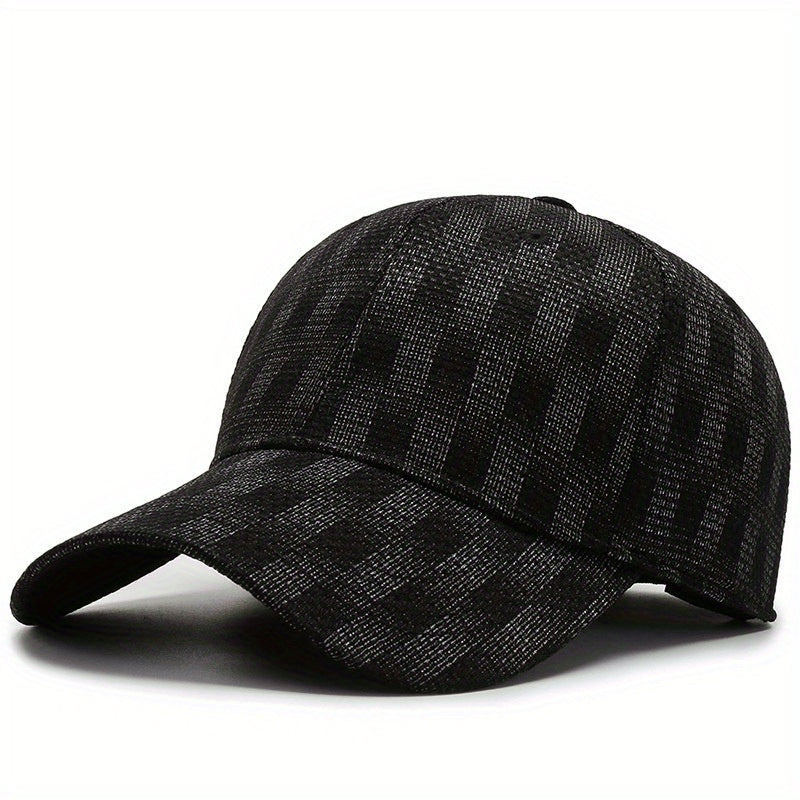 Plaid Baseball Cap Outdoor Sun Hat Men Women