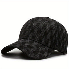 Plaid Baseball Cap Outdoor Sun Hat Men Women
