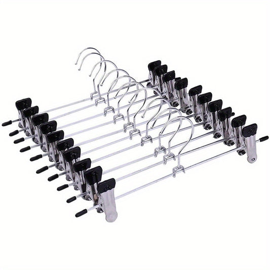 10pcs Skirt Racks Wind Proof Pants Racks Clothes Drying Clip Anti-slip Hanger
