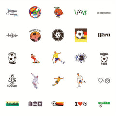 50pcs Football Aesthetics Stickers, Waterproof Vinyl Stickers